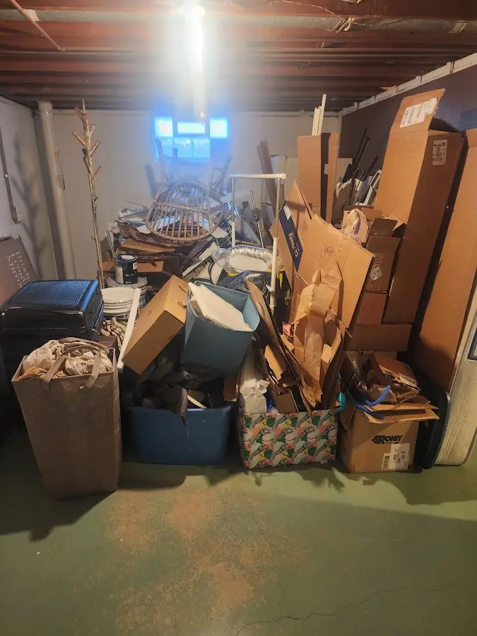 Roll-off dumpster container at job site for Yard Waste Dumpster Rental in Euclid